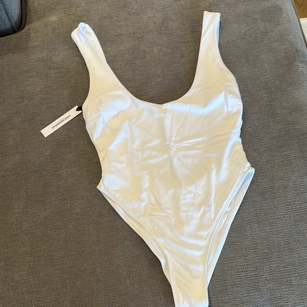 Kids White One Piece Swimsuit